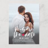 Charming Heart EDITABLE KLEUR Opslaan van de datum Briefkaart (Voorkant)