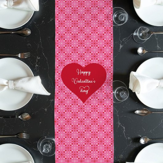 Charming Heart Pattern Valentine Table Runner Lange Tafelloper