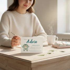 Charming Hedgehog Baby Boy Diaper Raffle  Informatiekaartje