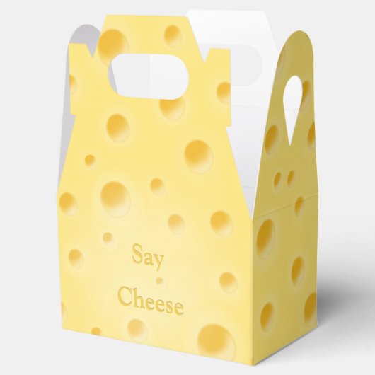 Charming Holey Cheese Custom Text Food Bedankdoosjes (Geopend)
