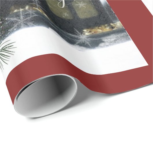 Charming Holiday Kardinaal op feeder Cadeaupapier (Rol Hoek)