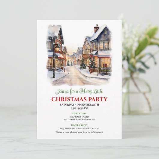 Charming holiday scene Christmas village event   Kaart (Staand voorkant)