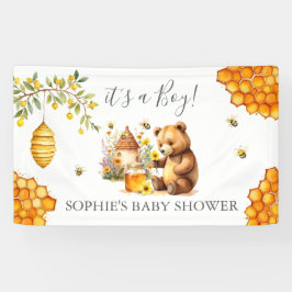 Charming Honey Bee Bear Baby Shower Spandoek
