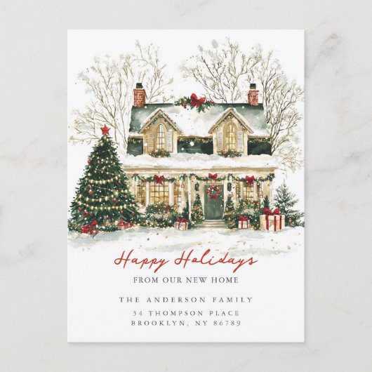 Charming House Christmas Moving aankondiging (Voorkant)