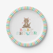 Charming Kangaroo Baby shower Papieren Bordje (Voorkant)