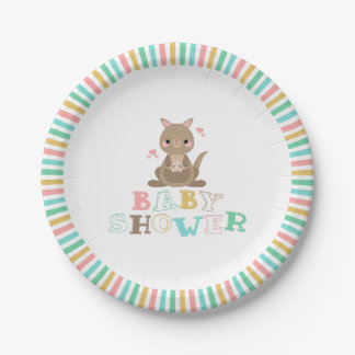 Charming Kangaroo Baby shower Papieren Bordje