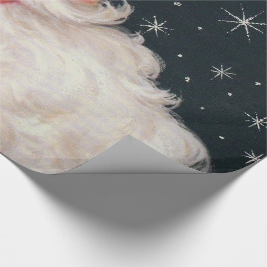 Charming  kerstman cadeaupapier (Hoek)