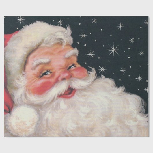 Charming  kerstman cadeaupapier (Vlak)