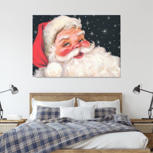 Charming  kerstman canvas afdruk (Insitu (Slaapkamer))