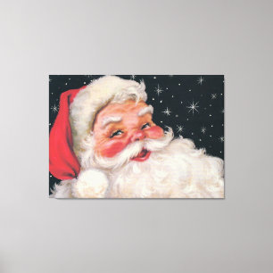 Charming kerstman canvas afdruk