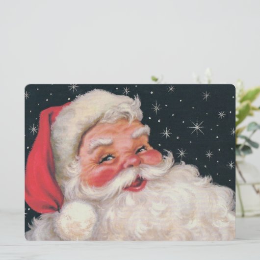 Charming  kerstman feestdagenkaart (Staand voorkant)