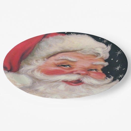 Charming  kerstman papieren bordje (Gekanteld)