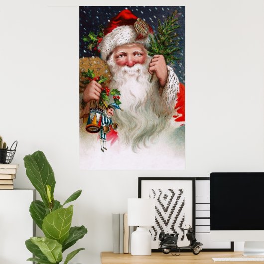 Charming  kerstman poster (Thuiskantoor)