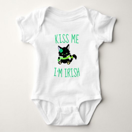 Charming Kiss me Ik ben Irish Cat Romper (Voorkant)