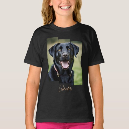 Charming Labrador Retriever Portrait - Triptych Ar T-shirt (Voorkant)