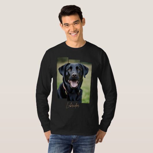 Charming Labrador Retriever Portrait - Triptych Ar T-shirt (Voorkant volledig)