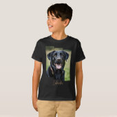 Charming Labrador Retriever Portrait - Triptych Ar T-shirt (Voorkant volledig)