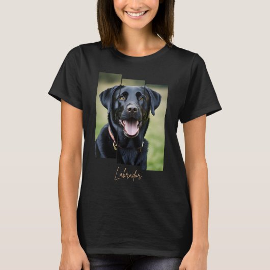 Charming Labrador Retriever Portrait - Triptych Ar T-shirt (Voorkant)