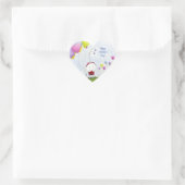 Charming Ladybug met kleurrijke hartballonnen Hart Sticker (Tas)