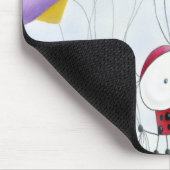 Charming Ladybug met kleurrijke hartballonnen Muismat (Hoek)