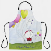 Charming Ladybug met kleurrijke hartballonnen Schort (Voorkant)