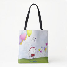 Charming Ladybug met kleurrijke hartballonnen