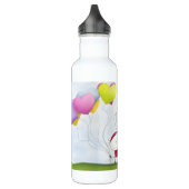 Charming Ladybug met kleurrijke hartballonnen Waterfles (Links)