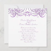 Charming Liliac Birdcage Wedding Invitation Kaart (Achterkant)