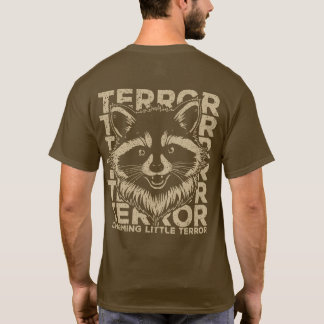 Charming Little Terror Retro Raccoon T-shirt