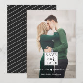 Charming Love Modern Save the Date Photo Card (Voorkant / Achterkant)