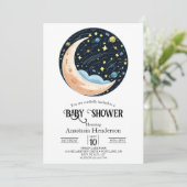 Charming Lovely Stars Baby shower Kaart (Staand voorkant)