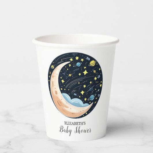 Charming Lovely Stars Baby shower Papieren Bekers (Voorkant)