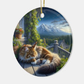 Charming Maine Coon Keepsake Keramisch Ornament (Links)