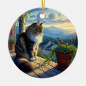Charming Maine Coon Keepsake Keramisch Ornament (Voorkant)