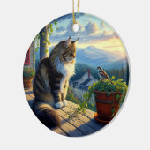 Charming Maine Coon Keepsake Keramisch Ornament (Links)