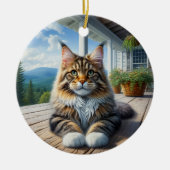 Charming Maine Coon Keepsake Keramisch Ornament (Voorkant)