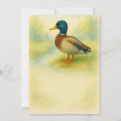 Charming Mallard Watercolor Illustration Birthday Kaart (Achterkant)