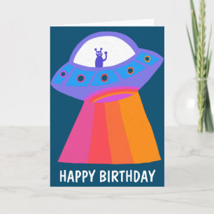 Charming Martian HAPPY BIRTHDAY UFO Kaart