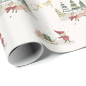 Charming Merry kerstbomen Elves Gifts Cadeaupapier (Rol Hoek)