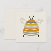 Charming Mid‑Century Honeybee Kaart (Voorkant / Achterkant)