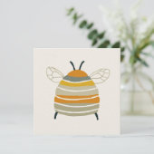 Charming Mid‑Century Honeybee Kaart (Staand voorkant)