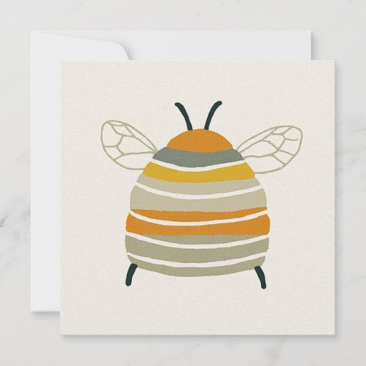Charming Mid‑Century Honeybee Kaart (Voorkant)