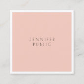 Charming Modern Clean Design Elegant Luxury Plain Vierkante Visitekaartje (Voorkant)