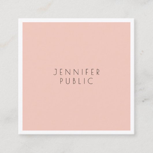 Charming Modern Clean Design Elegant Luxury Plain Vierkante Visitekaartje (Voorkant)