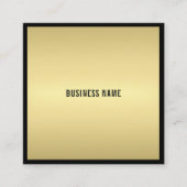 Charming Modern Glamor Elegant Black Gold Luxury Vierkante Visitekaartje (Voorkant)