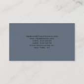Charming Modern Monogram Grey Clean Visitekaartje (Achterkant)