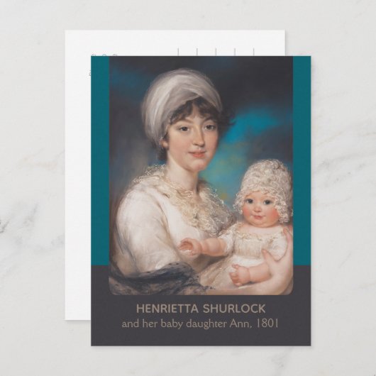 Charming moeder en baby portret door John Russell Briefkaart (Voorkant / Achterkant)