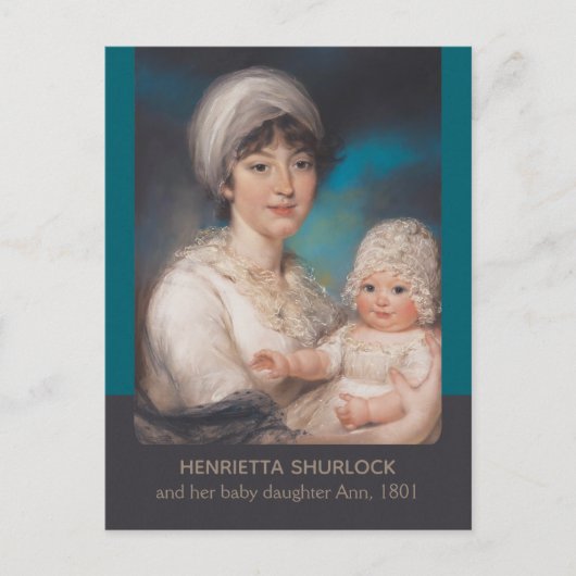 Charming moeder en baby portret door John Russell Briefkaart (Voorkant)