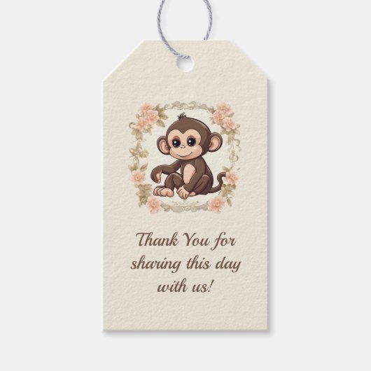 Charming Monkey Cadeaulabel (Voorkant)