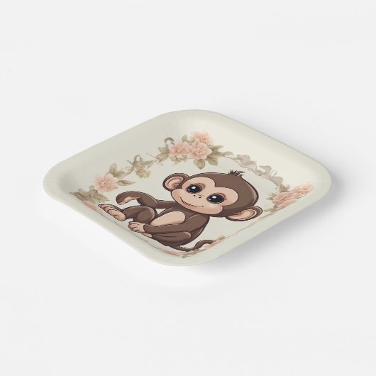 Charming Monkey Papieren Bordje (Gebogen)